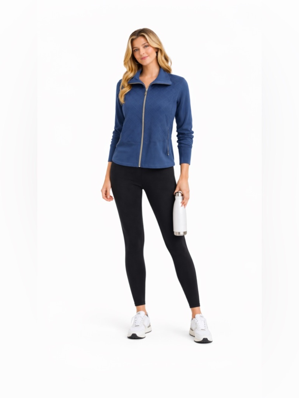 CALIA by Carrie Underwood Blue Bomber Jacket Zip Front